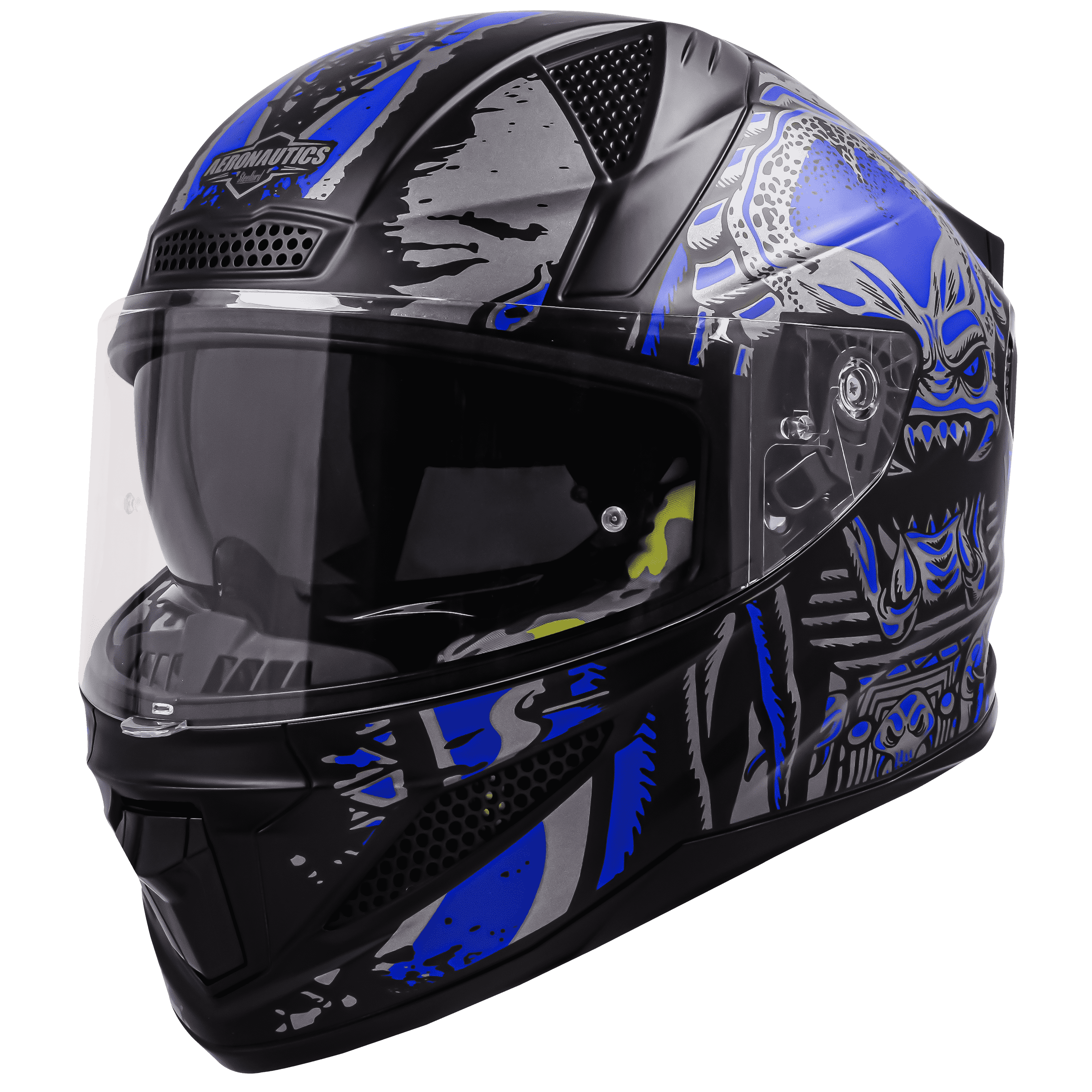 SBH-25 ISS PREDATOR GLOSSY BLACK WITH D. BLUE